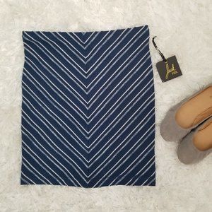 BB Dakota Bodycon Striped Skirt Large Medium